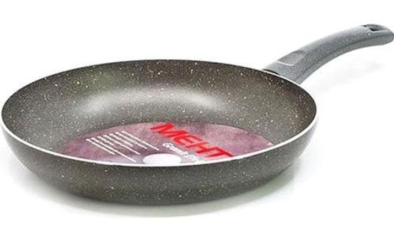 Mehtap Orjinal Plastik Saplı Granit 28 cm Düz Tava Gri