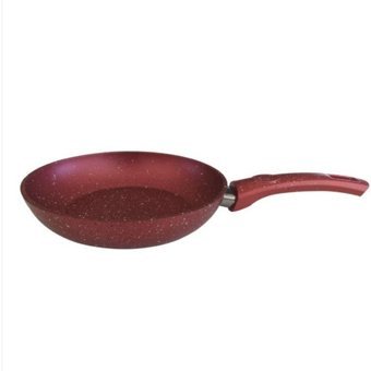 Remetta Plastik Saplı Granit 20 cm Düz Tava Kırmızı