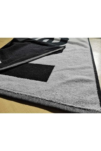 Cottontherapy Kempa Pamuklu Plaj Havlusu Beyaz Siyah