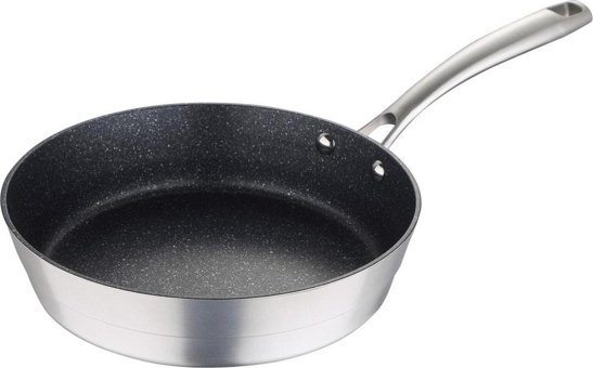 Masterpro Nordic 3421 Metal Saplı Alüminyum 24 cm Düz Tava Gri
