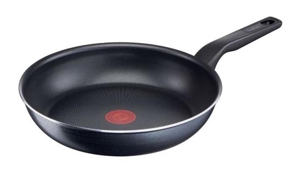 Tefal 2X XL Force Plastik Saplı Titanyum 20 cm Düz Tava Siyah