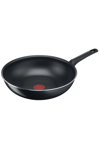 Tefal 1X SimpleCook Plastik Saplı Titanyum 28 cm Wok Tava Siyah