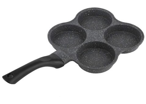 Dioche 4 Bölüm Plastik Saplı Alüminyum 36.5x19.5 cm Kızartma Tava Siyah