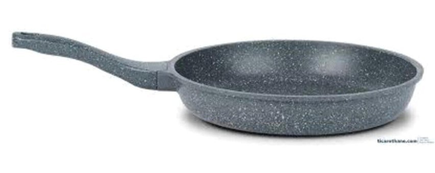 Thermoad Plastik Saplı Alüminyum Döküm 28 cm Düz Tava Gri