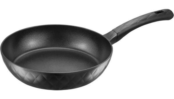 Lockn Lock Salon Plastik Saplı Döküm 28 cm Düz Tava Siyah