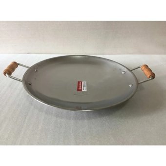 Atc No:5 Ahşap Saplı Paslanmaz Çelik 42 cm Saç Tava Gri
