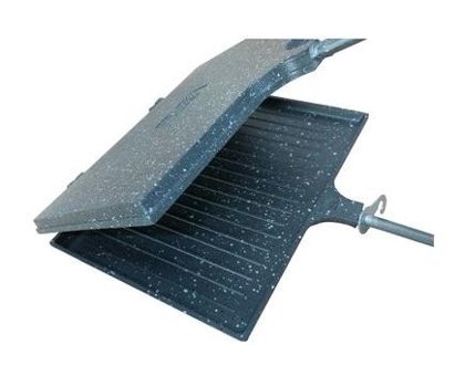Menzir Granit Saplı Döküm 24 cm Tost Tava Gri