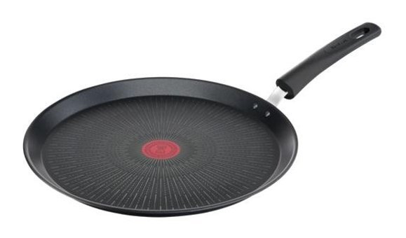 Tefal 6X Unlimited One G25939 Plastik Saplı Titanyum 28 cm Krep Tava Siyah