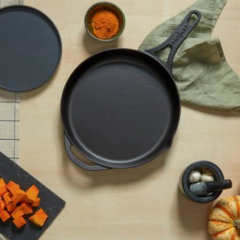 Pot Art Döküm 28 cm Düz Tava Siyah