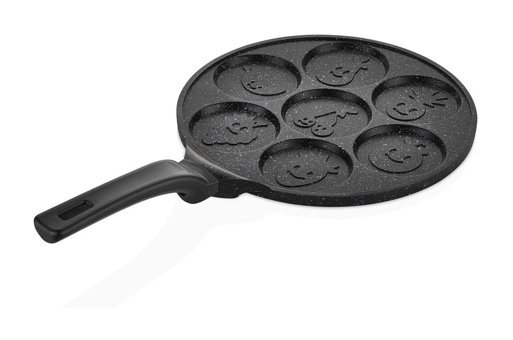 Elit 7 Bölüm Plastik Saplı Granit 26 cm Pankek Tava Siyah