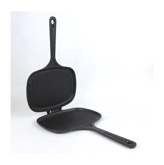 Lava Plastik Saplı Döküm 18x26 cm Düz Tava Siyah