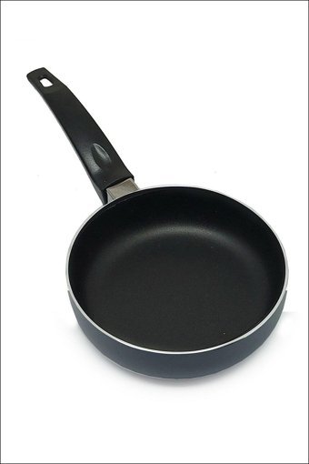 Rogen Home Plastik Saplı Teflon 14 cm Sos Tava Siyah