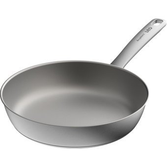 Berghoff Graphite Çelik Saplı Paslanmaz Çelik 24 cm Düz Tava Gri