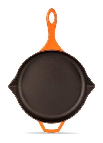 Hosse Hs-yst28/t Döküm Saplı Demir Döküm 28 cm Düz Tava Turuncu