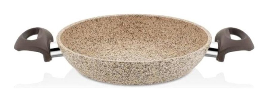 Falez Casa Milano Plastik Saplı Alüminyum Döküm 22 cm Sahan Tava Krem