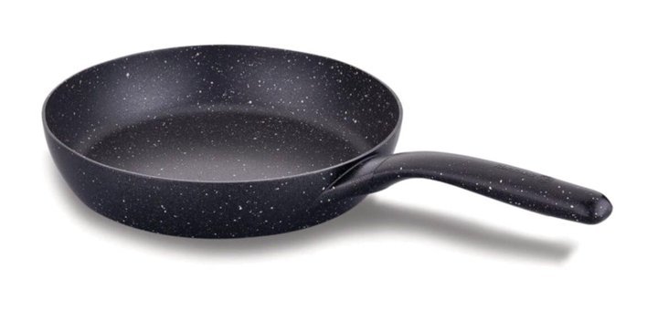Korkmaz Gusto Plus A1366 Plastik Saplı Döküm 24 cm Düz Tava Siyah