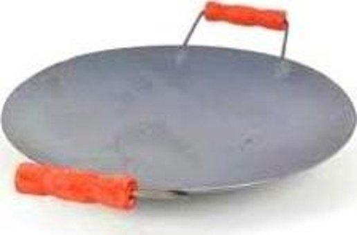 Go İthalat 2818 Ahşap Saplı Metal 40 cm Saç Tava Gri