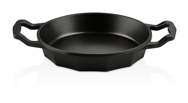 O.M.S 3725 Döküm Saplı Alüminyum Döküm 22 cm Sahan Tava Siyah