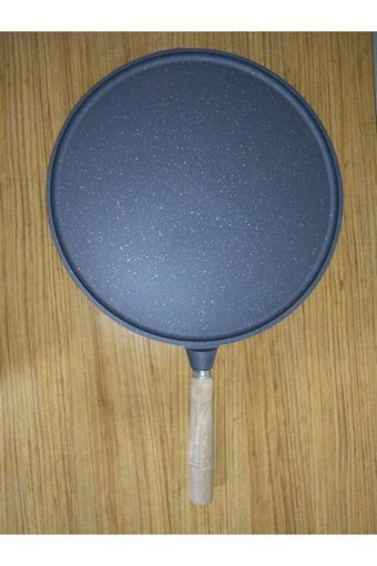 Kurch Ahşap Saplı Döküm 35 cm Gözleme - Bazlama Tava Siyah