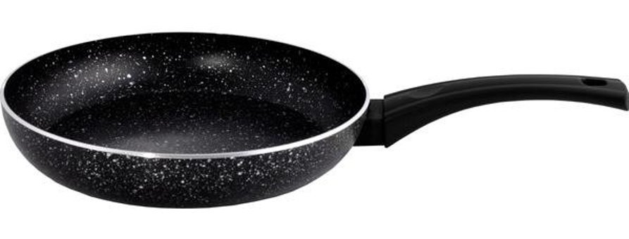 Emel Tetra Plastik Saplı Granit 18 cm Düz Tava Siyah