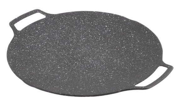 Heepdd Teppanyaki Döküm Saplı Alüminyum 30 cm Kızartma Tava Siyah