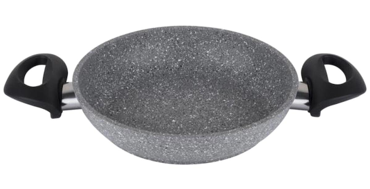 Tantitoni Plastik Saplı Granit 20 cm Sahan Tava Gri