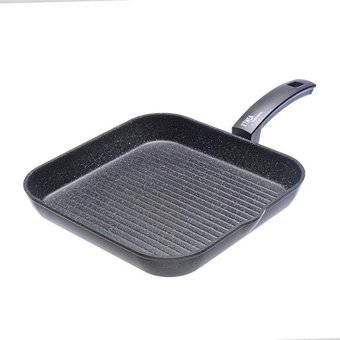 Moneta Etnea Plastik Saplı 28x28 cm Grill Tava Siyah