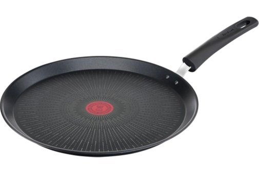 Tefal 6X Unlimitedone Plastik Saplı Titanyum 28 cm Krep Tava Siyah