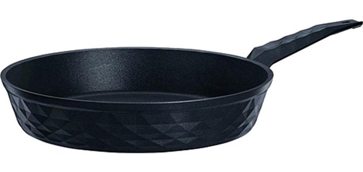 Karaca Biodiamond Plastik Saplı Diamond 26 cm Düz Tava Siyah