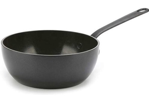 Greenpan Craft Çelik Saplı Seramik 20 cm Wok Tava Siyah