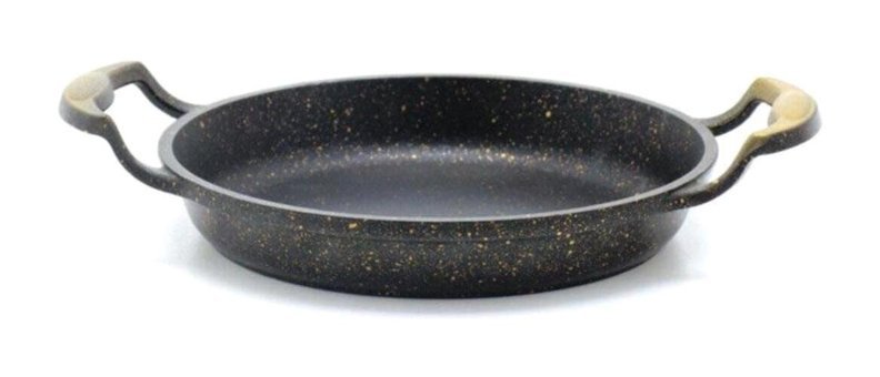 O.M.S 3248 Döküm Saplı Döküm 22 cm Sahan Tava Altın-Siyah