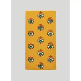 Wallhang Mystique Eyes Pamuklu Plaj Havlusu Turuncu