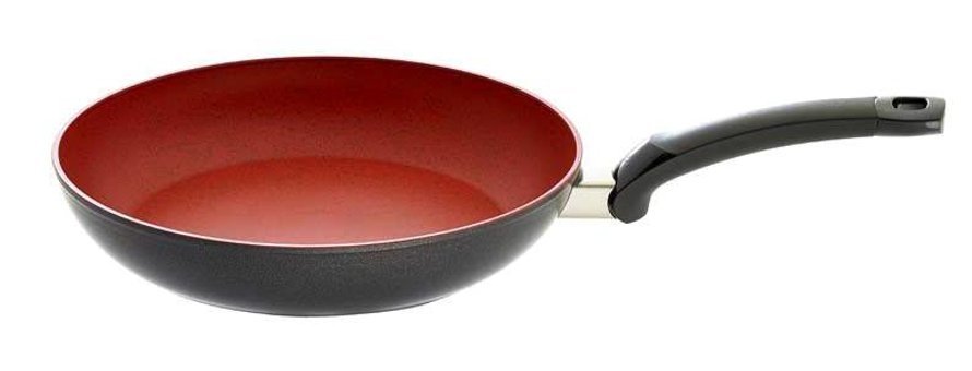 Fissler Protect Senso Plastik Saplı Alüminyum 24 cm Düz Tava Gri-Kırmızı