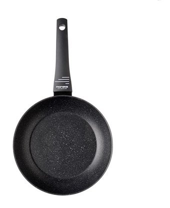 Moneta Yes! Plastik Saplı Alüminyum 24 cm Düz Tava Siyah