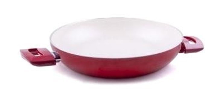 Essenso Spartan Pylos Plastik Saplı Seramik 20 cm Sahan Tava Kırmızı