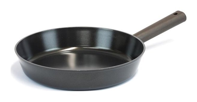 Neoflam Nobless Plastik Saplı Döküm 28 cm Düz Tava Siyah