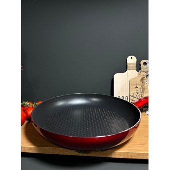 Bena Life Plastik Saplı Seramik 30 cm Düz Tava Kırmızı