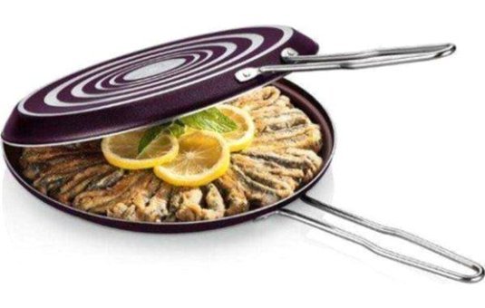 Papilla Redio Metal Saplı Alüminyum 28 cm Balık Tava Mor