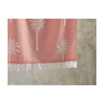 English Home Palm Pamuklu Polyester Plaj Havlusu Pembe