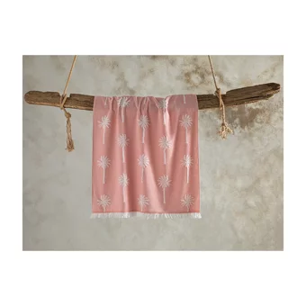 English Home Palm Pamuklu Polyester Plaj Havlusu Pembe