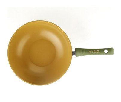 İlla Olivilla Plastik Saplı Alüminyum 28 cm Wok Tava Yeşil
