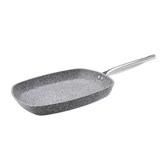 Karaca Vierno Çelik Saplı Bio Granit 28 cm Grill Tava Gri