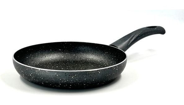 Janett Plastik Saplı Granit 20 cm Düz Tava Gri