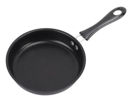 Fdit Plastik Saplı Paslanmaz Çelik 14 cm Kızartma Tava Siyah
