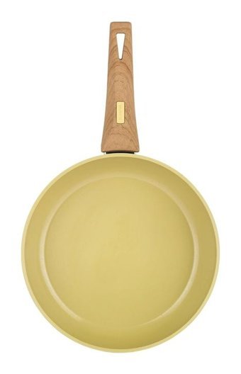 Schafer Fiesta Ahşap Saplı Seramik 26 cm Düz Tava Yeşil