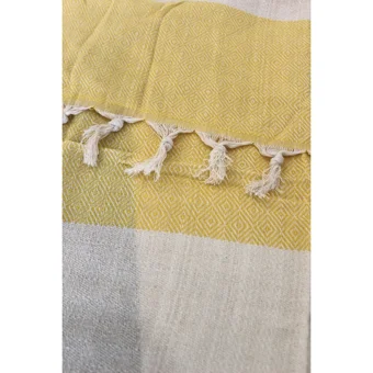 Asa Cotton Rejenere Elmas Pamuklu Plaj Havlusu Sarı