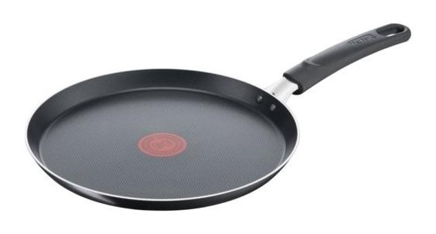 Tefal 1x DaybyDayOne 2100117534 Plastik Saplı Titanyum 25 cm Krep Tava Siyah