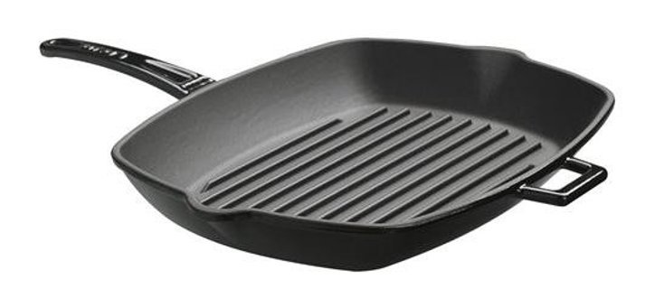 Lava Metal Saplı Döküm 26x32 cm Grill Tava Siyah