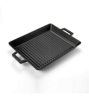 Lava Dikdörtgen Döküm 26x32 cm Grill Tava Siyah