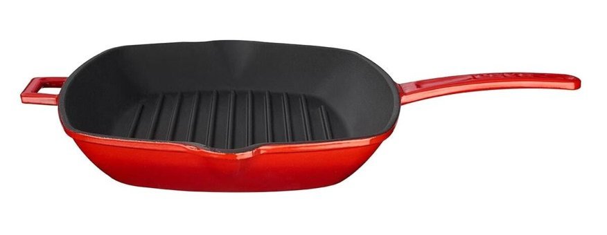 Lava 389D Döküm 26x32 cm Grill Tava Kırmızı